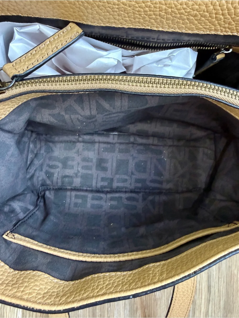Liebeskind Berlin Trudie XS Pebbled Leather Satchel Crossbody Bag Curry